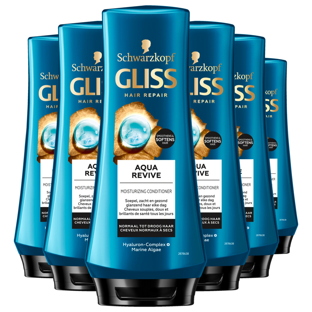 6x Gliss Aqua Revive Conditioner 200 ml