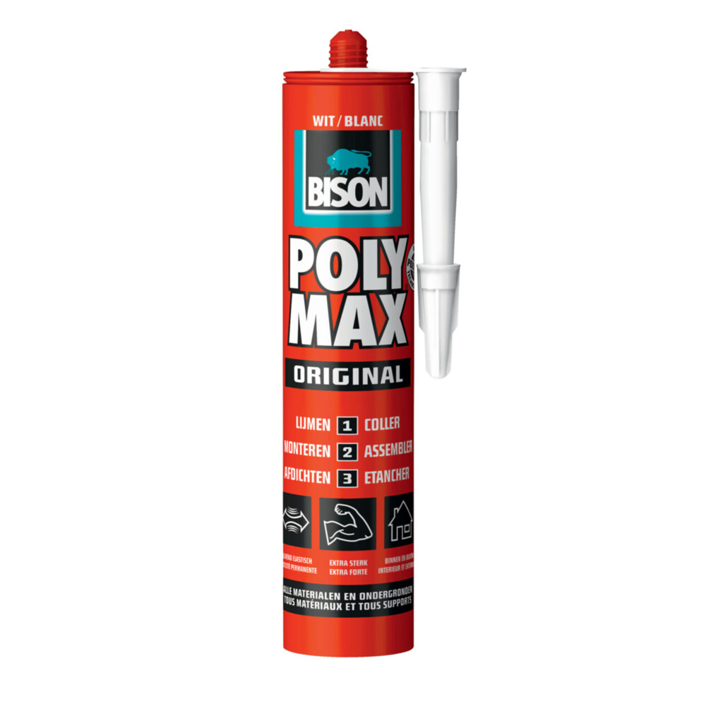 2e halve prijs: Bison Poly Max® Original Wit 425 gr