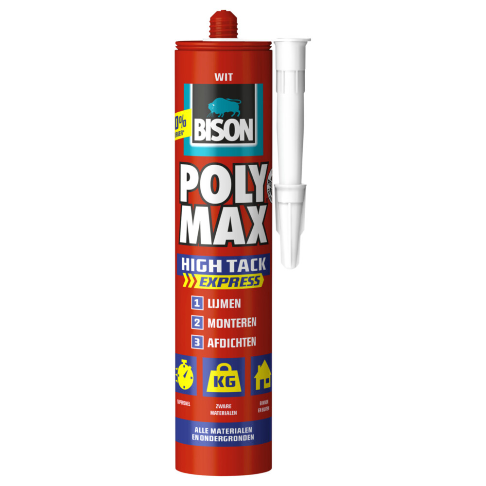 Bison poly max® high tack express 430 g wit
