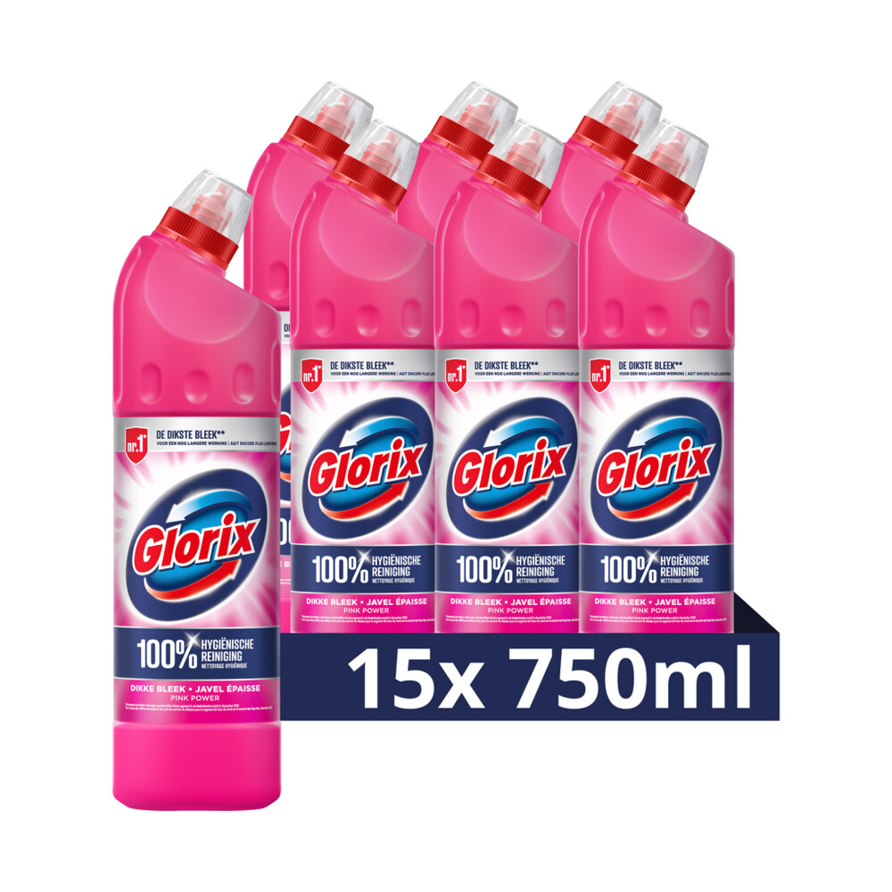 15x Glorix Bleek Pink Power 750 ml