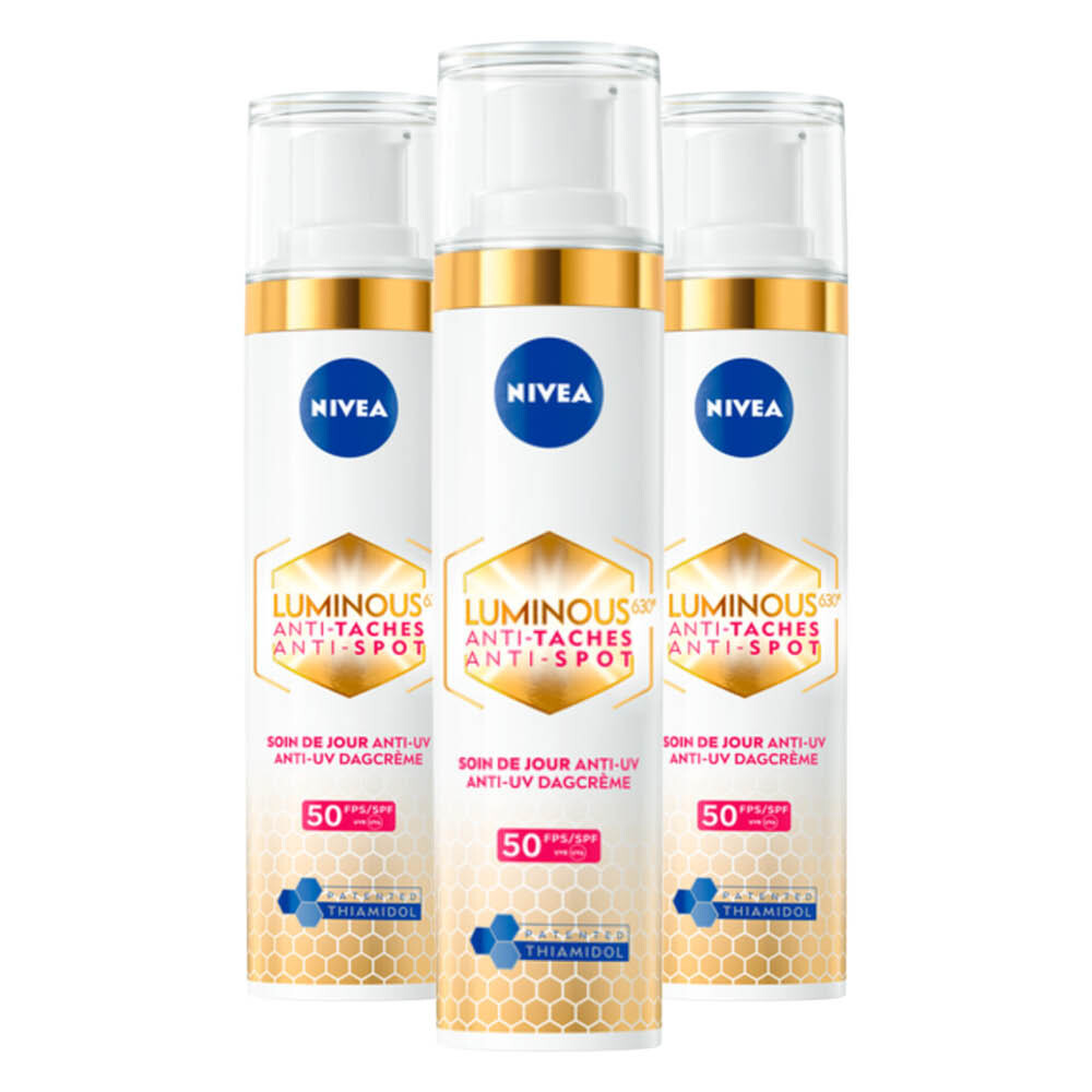 3x NIVEA Luminous 630 Dagcrème Anti-Spot SPF 50 40 ml