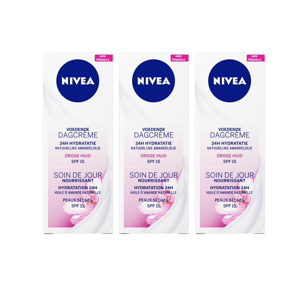 3x Nivea Essentials Verzachtende Dagcreme SPF15 50 ml