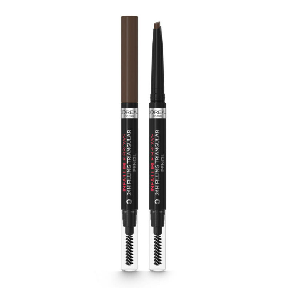 3x L'Oréal 24H Brow Filling Triangular Pencil 3.0 Brunette 1 ml