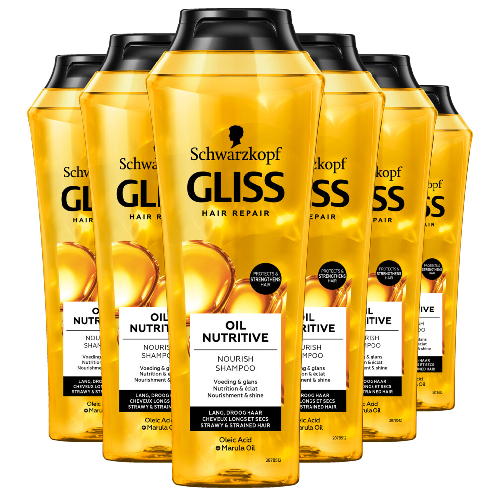 6x Gliss Shampoo Oil Nutritive 250 ml