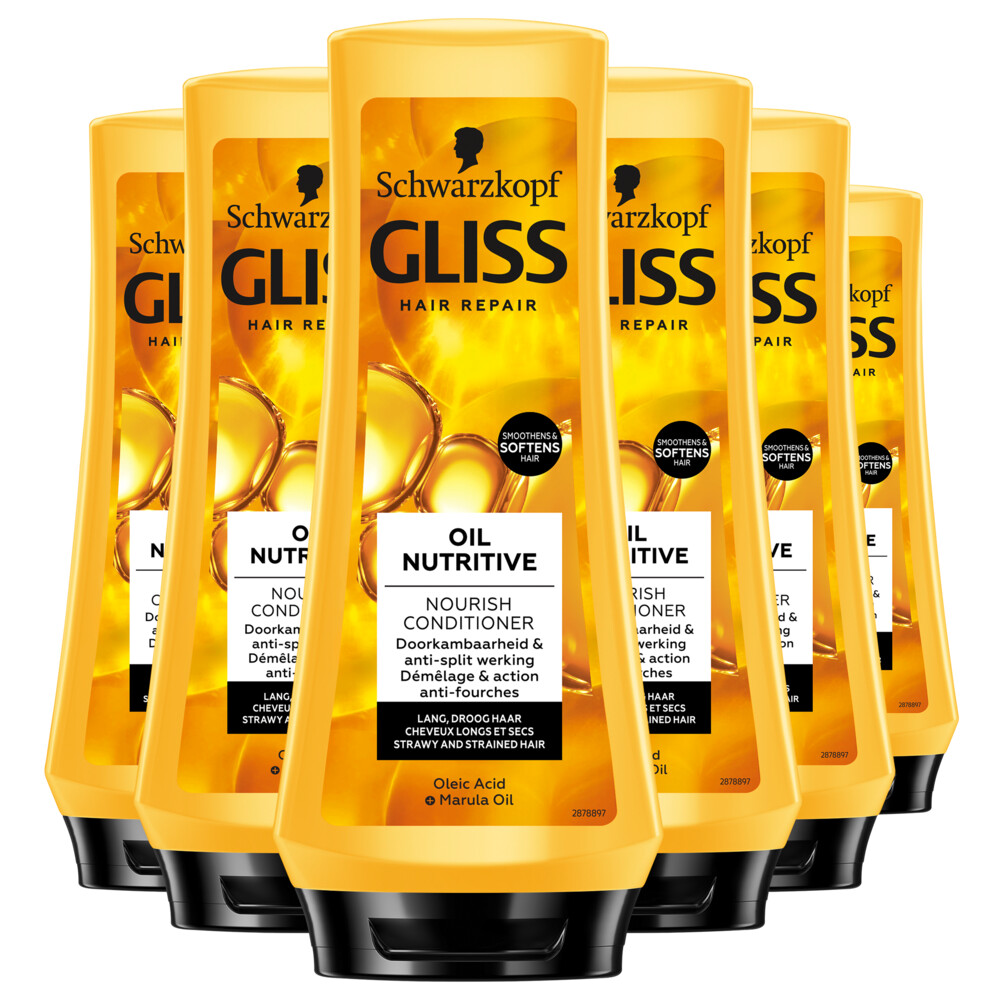 6x Gliss Conditioner Oil Nutritive 200 ml