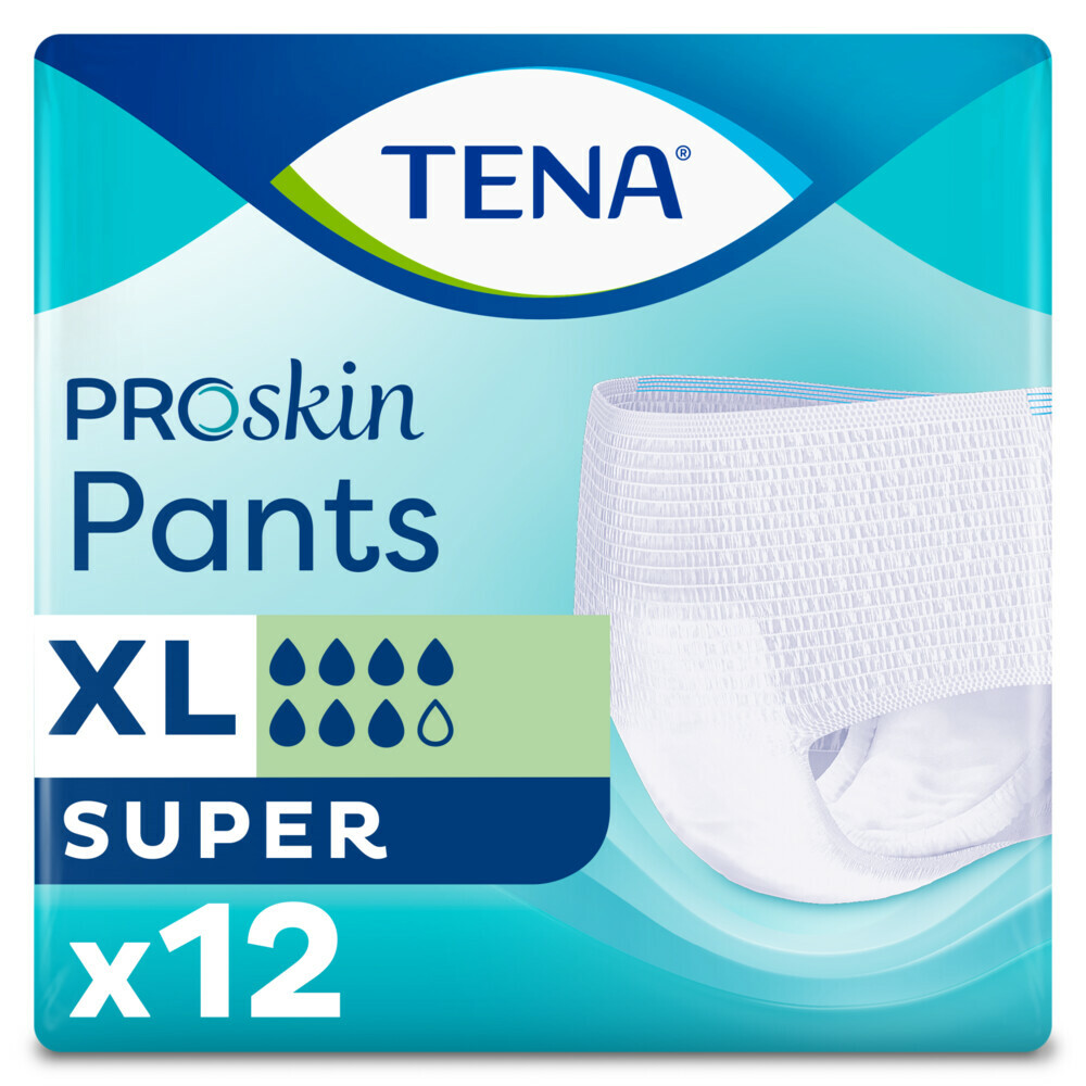 4x TENA Pants Super ProSkin Extra Large 12 stuks