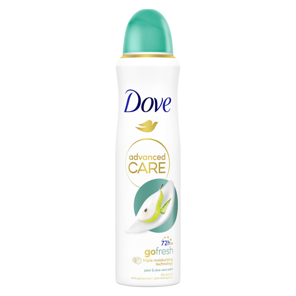 Weekdeal 2+2 gratis: Dove Deodorant Spray Go Fresh Peer&Aloe Vera 150 ml