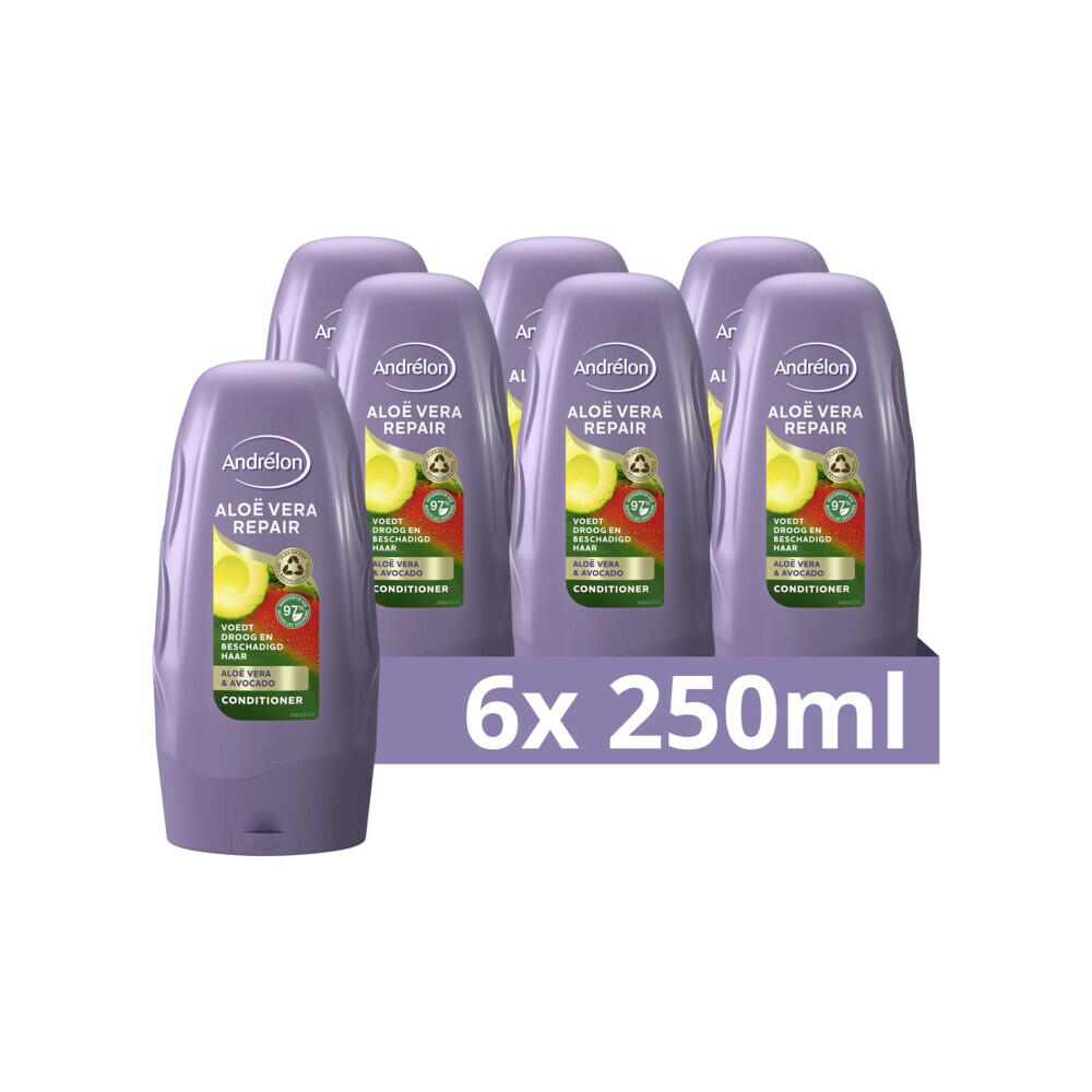 6x Andrelon Conditioner Aloe Vera Repair 250 ml