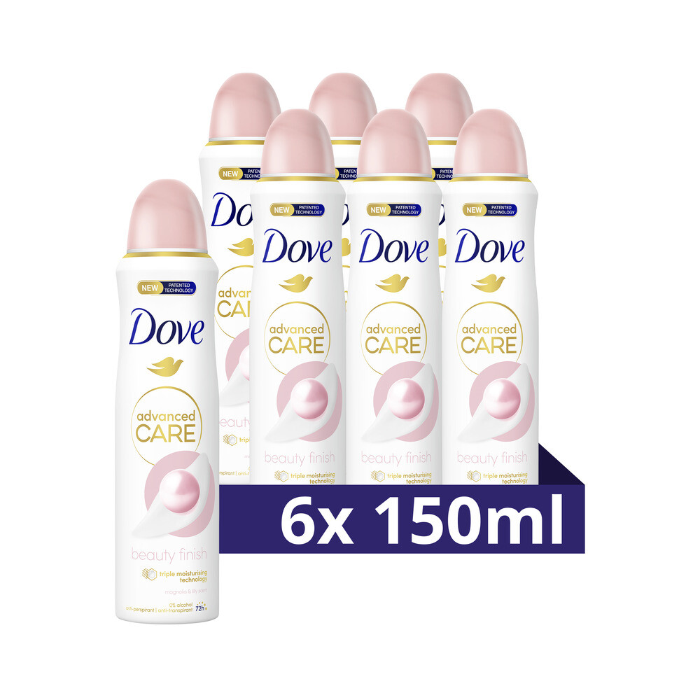 6x Dove Deodorant Spray Beauty Finish 150 ml