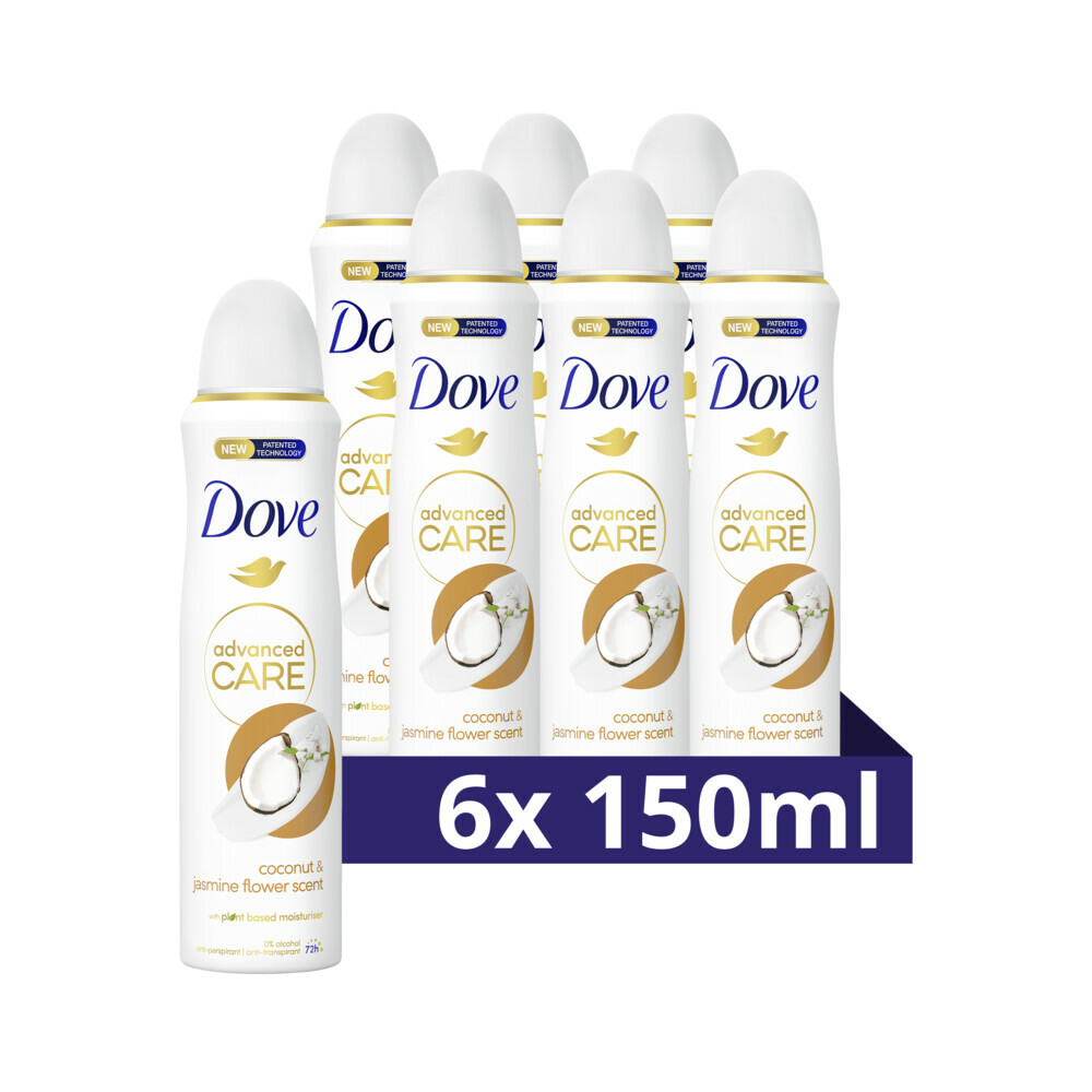 6x Dove Deodorant Coconut&Jasmine Flower 150 ml