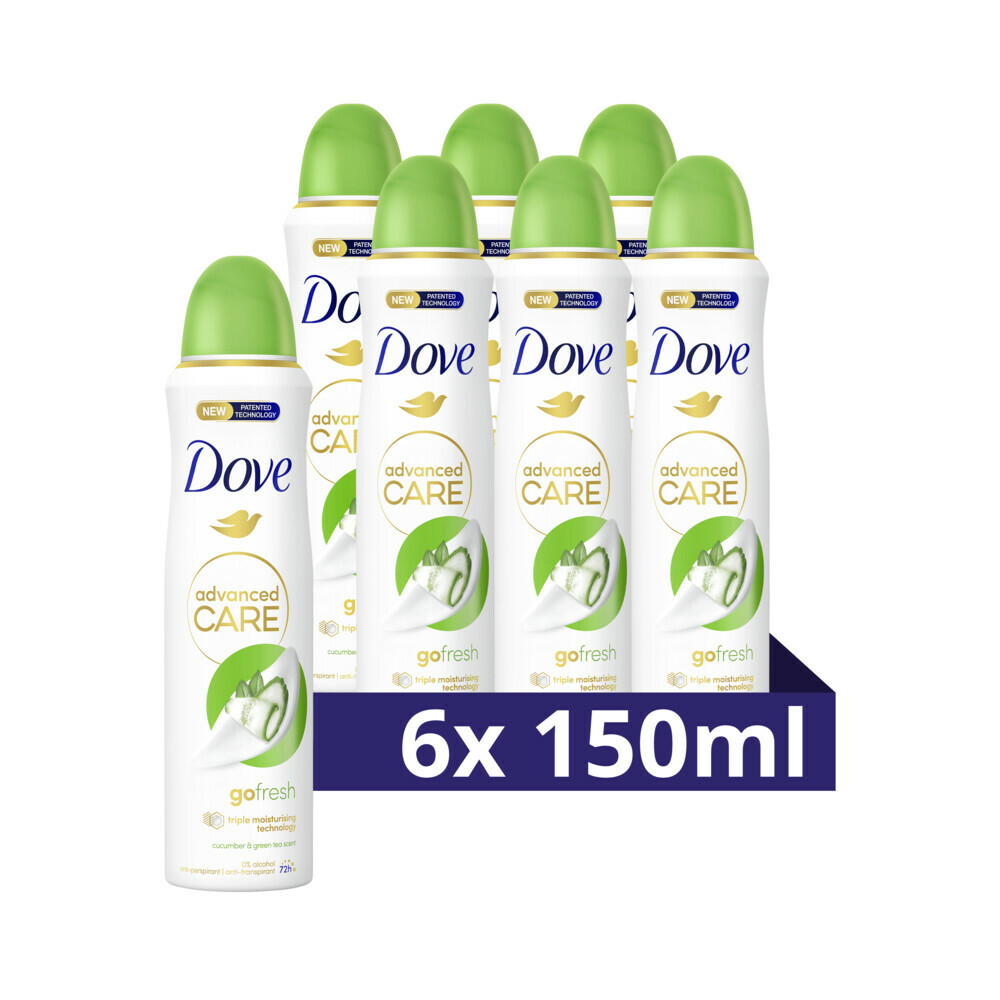6x Dove Deodorant Spray Go Fresh Cucumber 150 ml