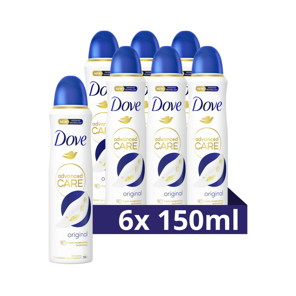 Dove Advanced Care Original Anti-Transpirant Deodorant Spray 6 x 150 ml Voordeelverpakking