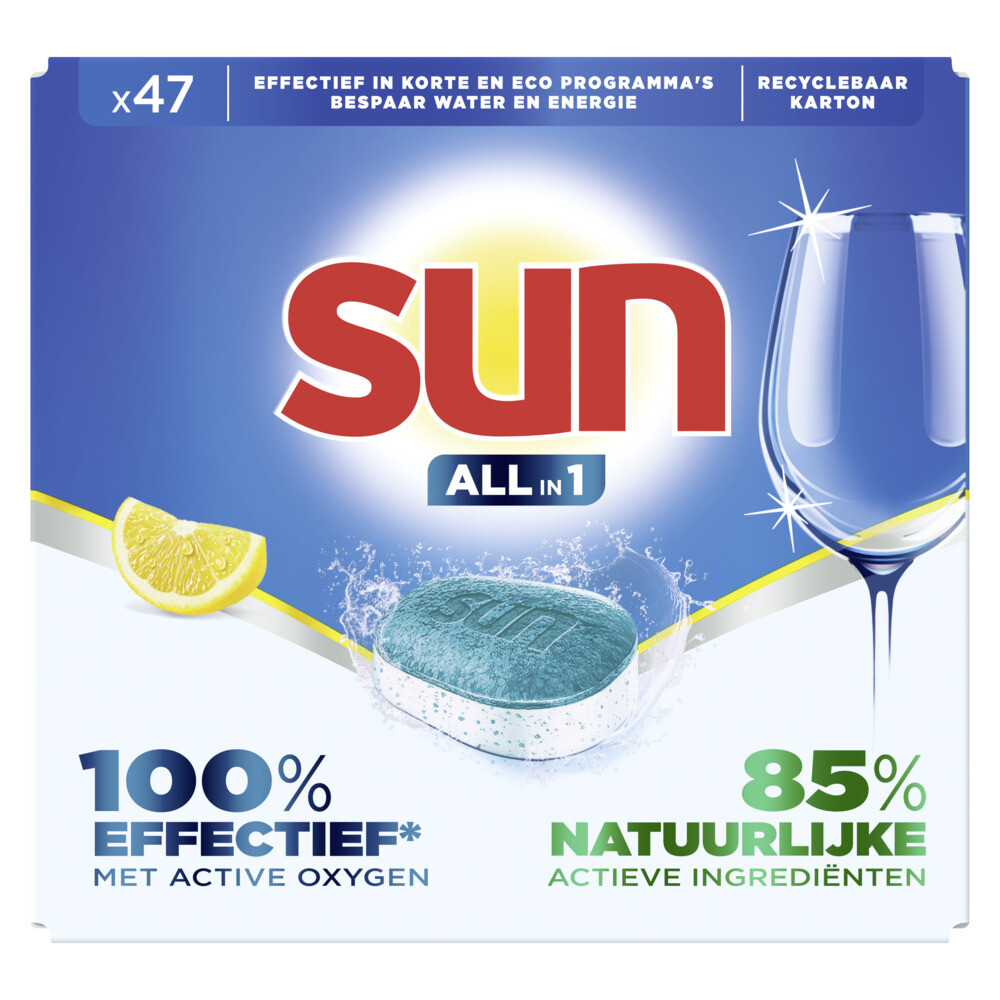 Sun Vaatwastabletten All-in-1 Citroen 47 stuks