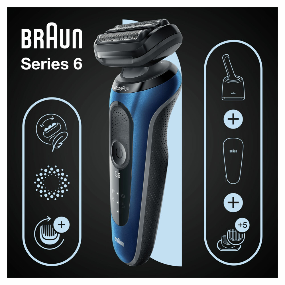 Braun Scheerapparaat Series 61-B7500cc Blauw |