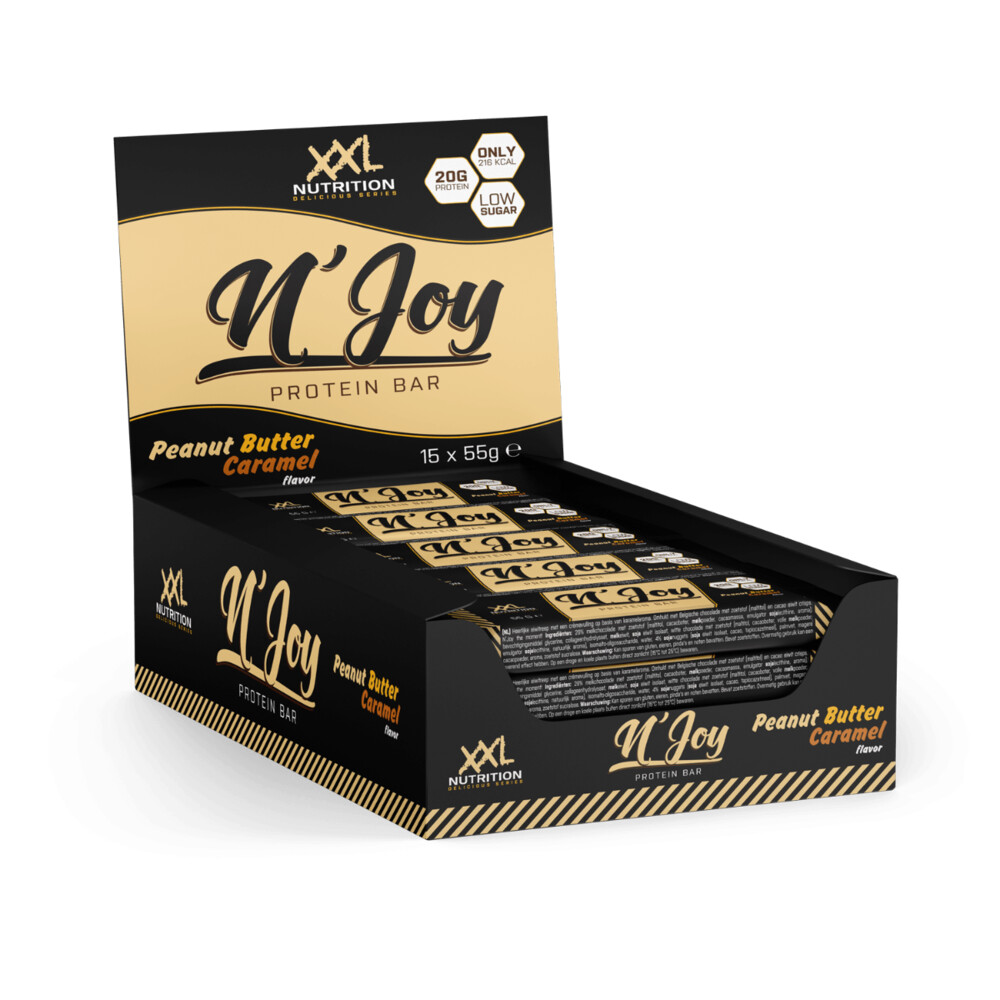 15x XXL Nutrition NJOY Proteïne Bar Pindakaas Caramel 55 gr