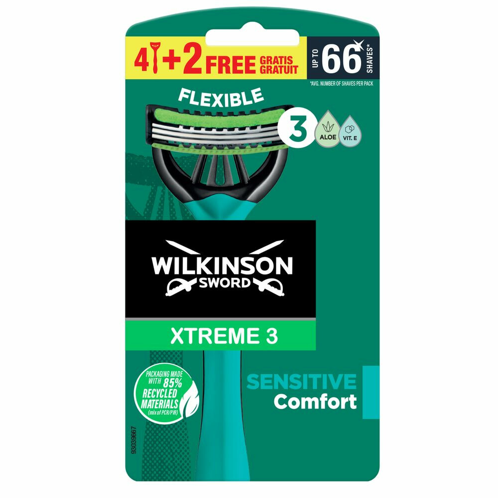 Wilkinson Men Wegwerpscheermesjes Xtreme 3 Sensitive 6 stuks