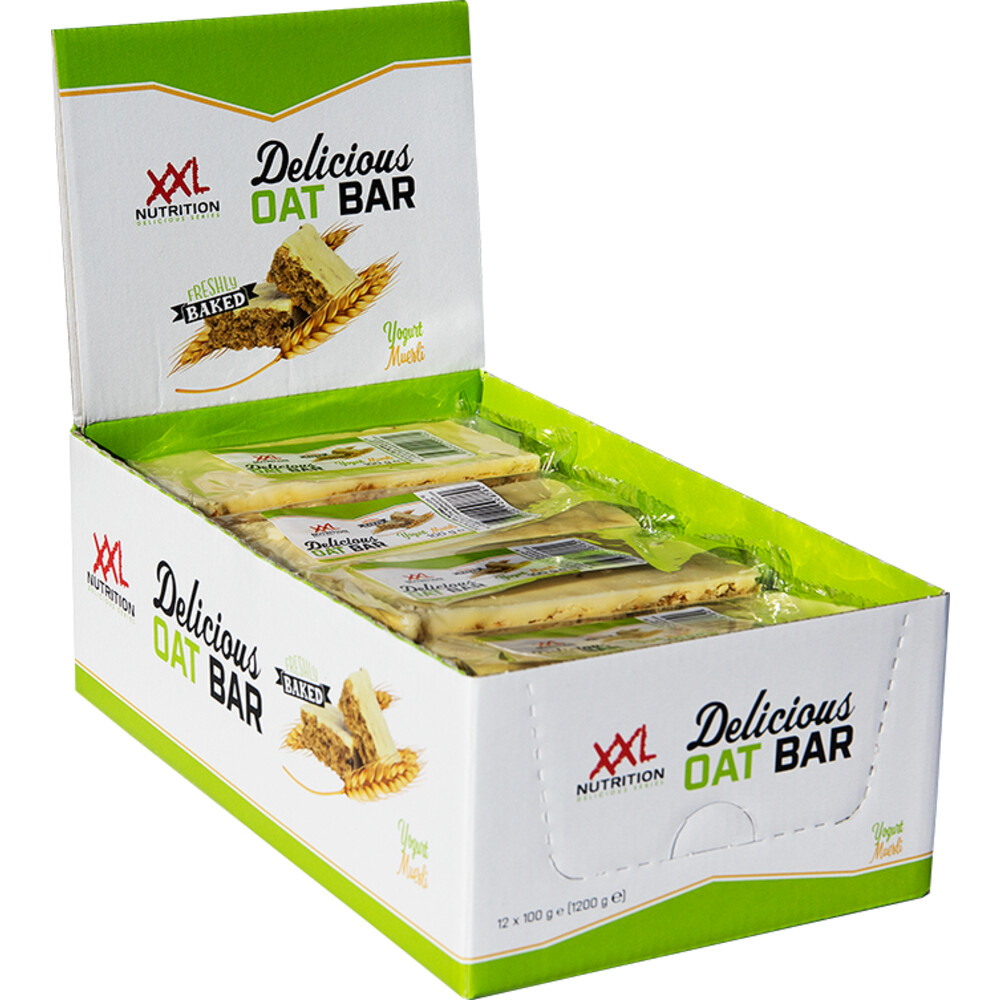 12x XXL Nutrition Delicious Oat Bar Yoghurt Muesli 100 gr