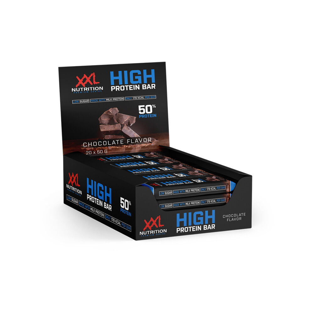 20x XXL Nutrition High Proteïne Bar 2.0 Chocolade 50 gr