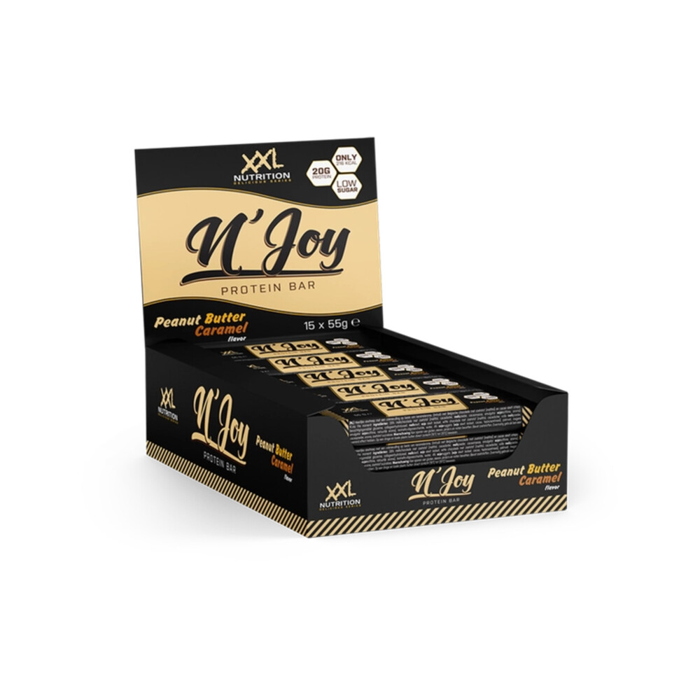 15x XXL Nutrition NJOY Proteïne Bar Pindakaas Caramel 55 gr