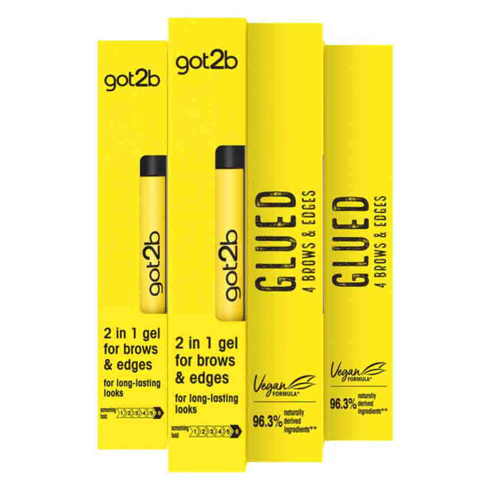 3x Got2b Glued 4 Brows & Edges 2in1 Gel 16 ml