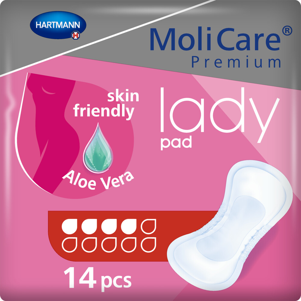 6x Molicare Premium Lady Pad 4 Druppels 782 ml Absorptie 14 stuks