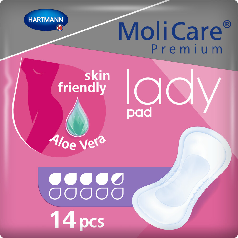 2x Molicare Premium Lady Pad 4.5 Druppels 914 ml Absorptie 14 stuks