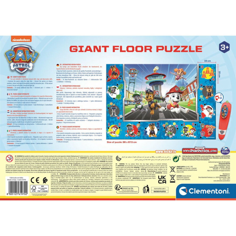 Clementoni Vloerpuzzel 24 stukjes Paw Patrol | Plein.nl