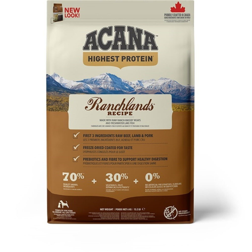 Acana Highest Protein Ranchlands Dog 6 kg