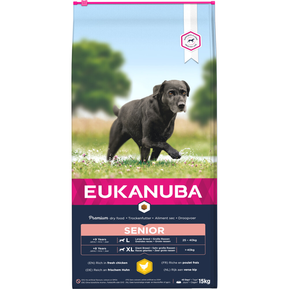 Eukanuba Caring Senior Large Breed Kip 15 kg Hondenvoer