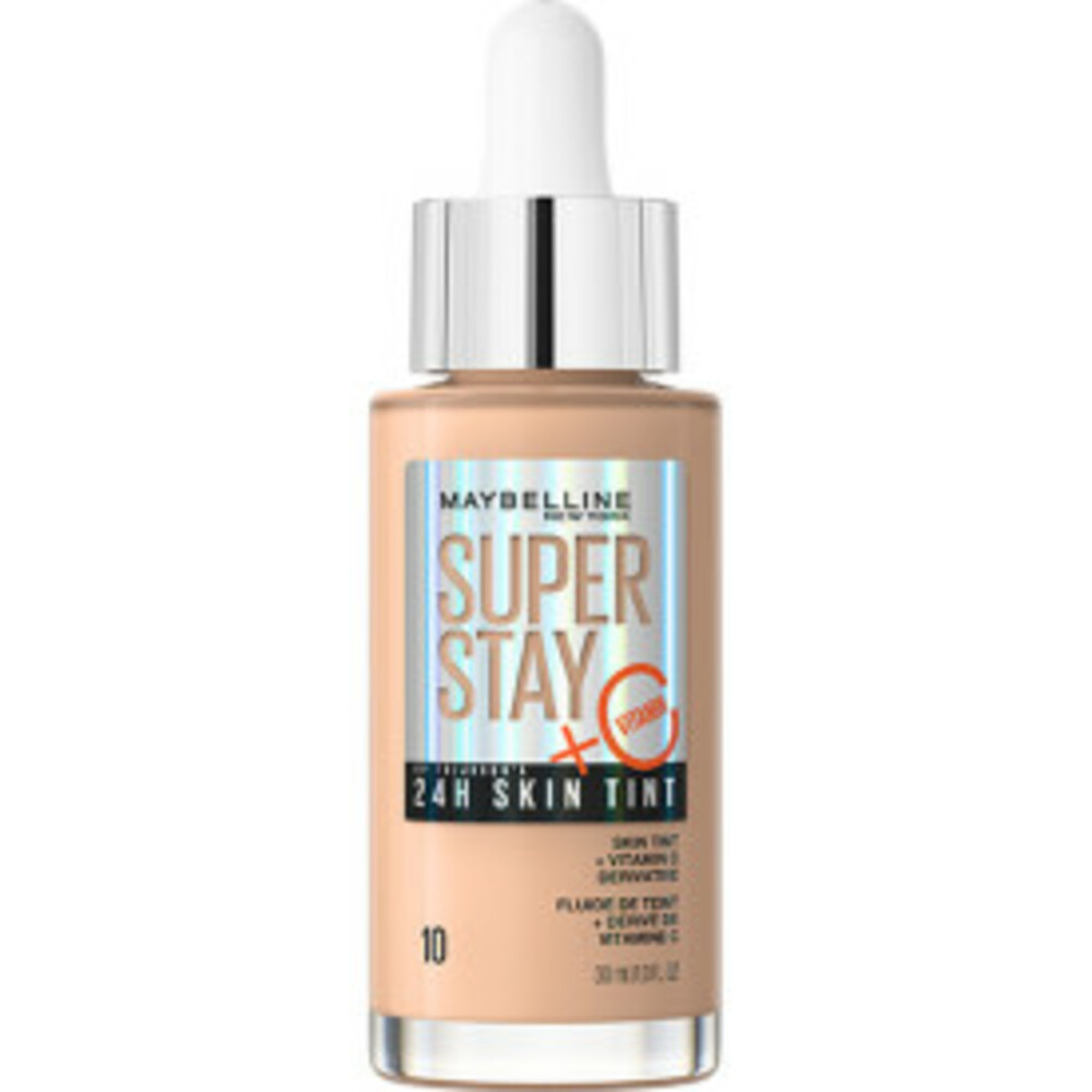 2x Maybelline SuperStay 24H Skin Tint Foundation 10 30 ml