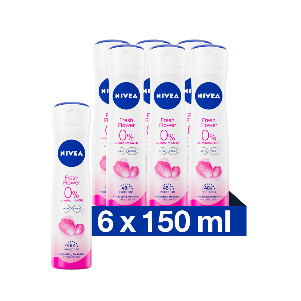 6x Nivea Deodorant Spray Fresh Flowers 150 ml