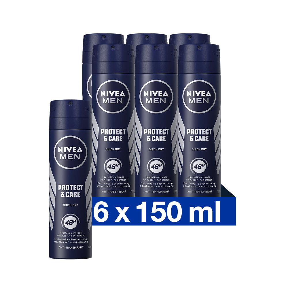 MEN protect en care deodorant spray- voordeelverpakking 5+1 gratis