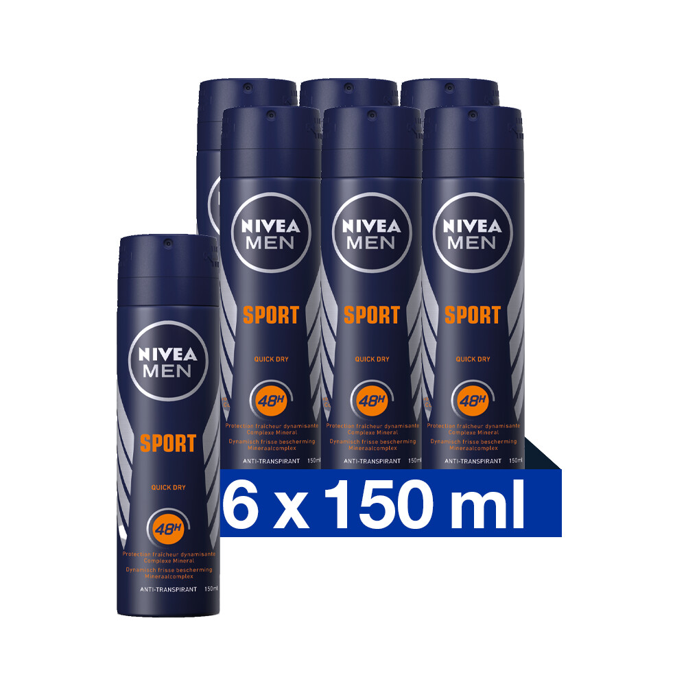 MEN sport deodorant spray- voordeelverpakking 5+1 gratis