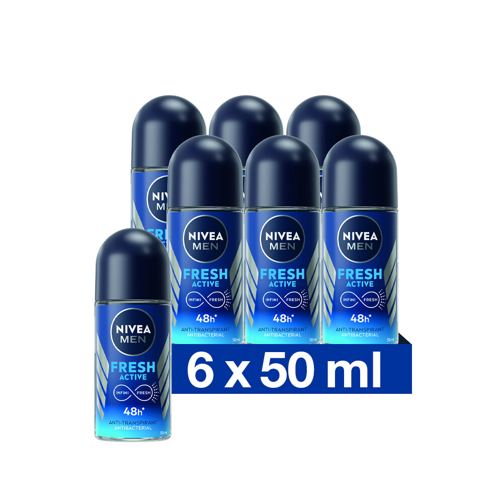 MEN fresh active roll-on deodorant voordeelverpakking 5+1 gratis