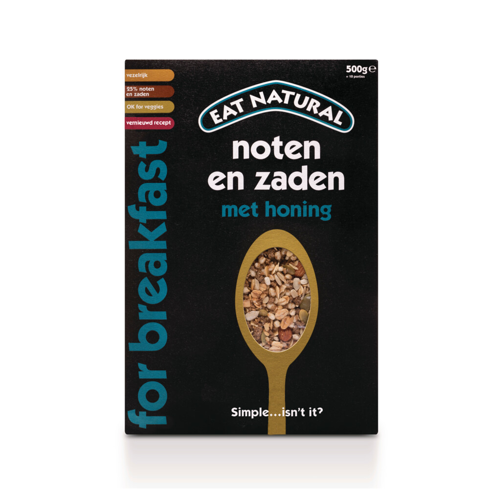 6x Eat natural Ontbijt Noten&Zaden met Honing 500 gr