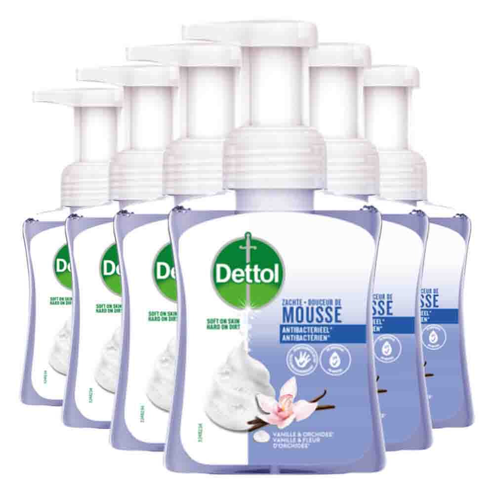 6x Dettol Foam Handzeep Orchidee & Vanille 250 ml