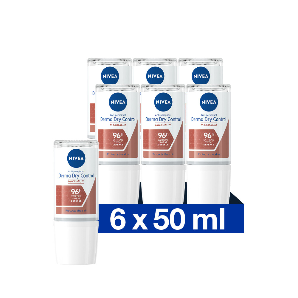 6x Nivea Anti- Transpirant Roller Derma Dry Control 50 ml