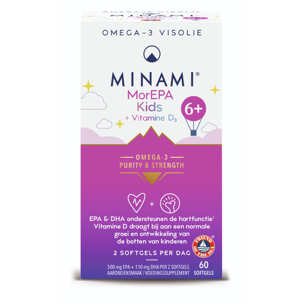 Gratis Verzending: 2x Minami MorEPA Kids 60 softgels