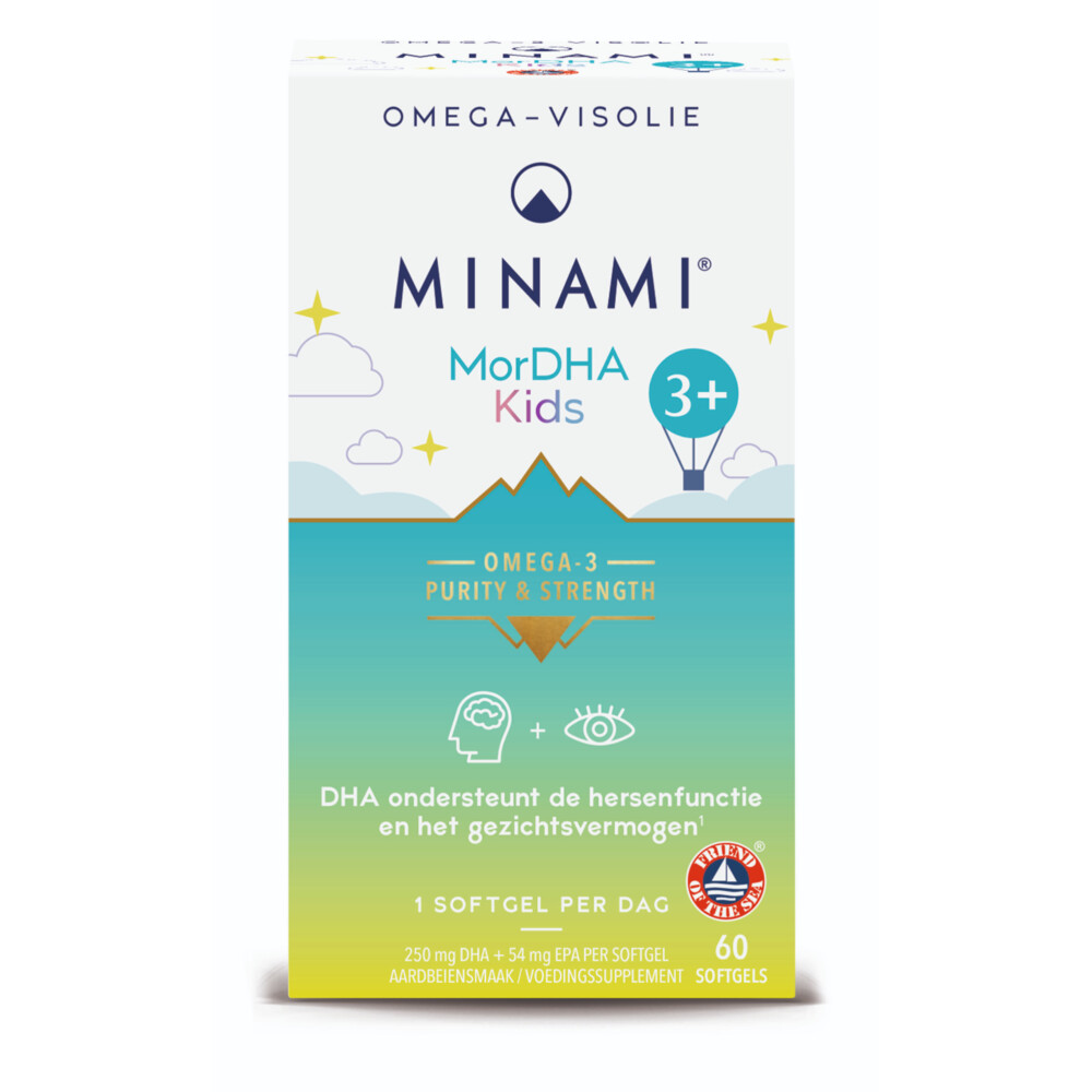 Gratis Verzending: 2x Minami MorDHA Kids 60 softgels