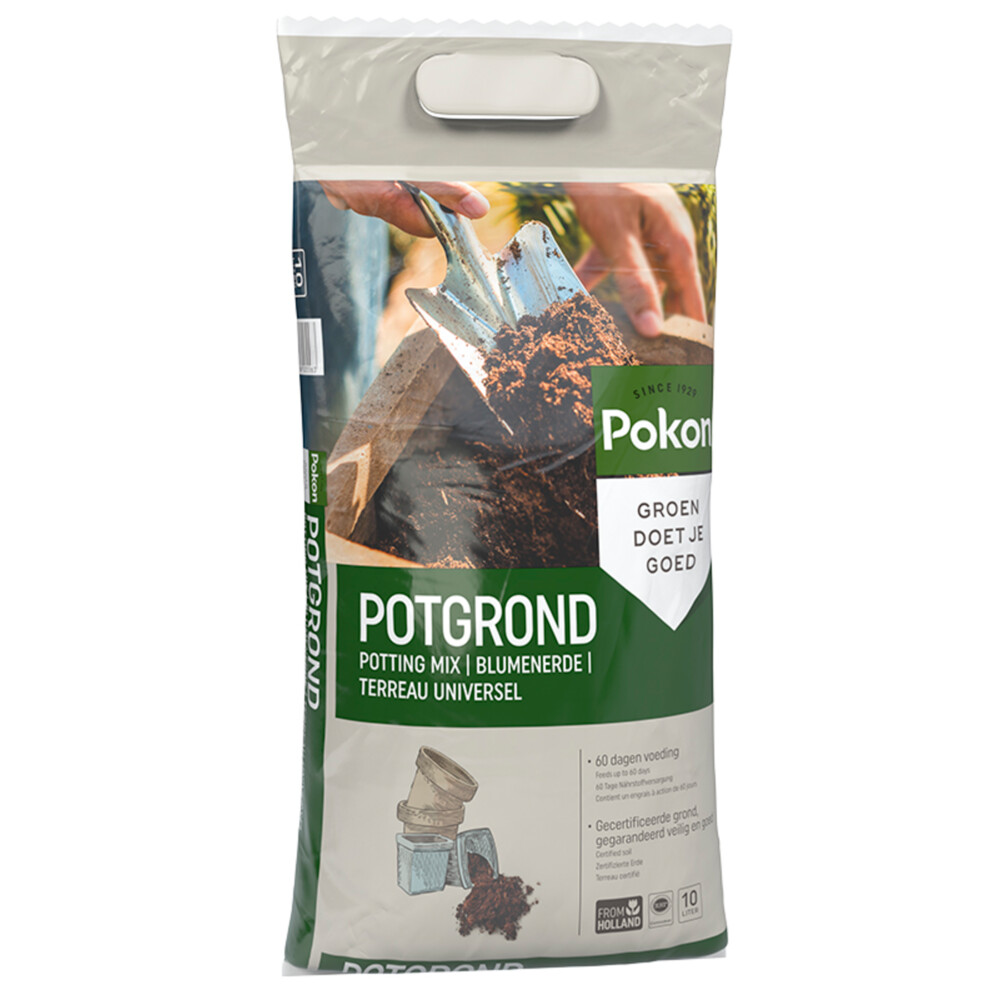 Pokon Terriccio compatto in fibra di cocco per balcone e giardino, pre-fertilizzato per 2 mesi, 10 l