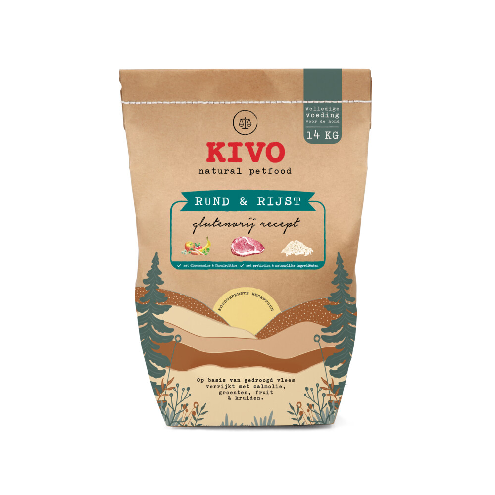 Kivo Rund&Rijst Glutenvrij 14 kg