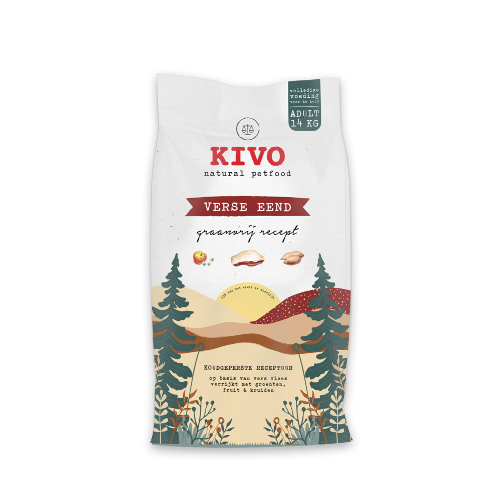 Kivo Verse Eend Graanvrij 14 kg