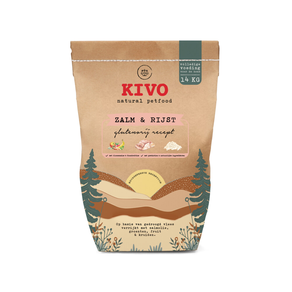 Kivo Zalm&Rijst Glutenvrij 14 kg