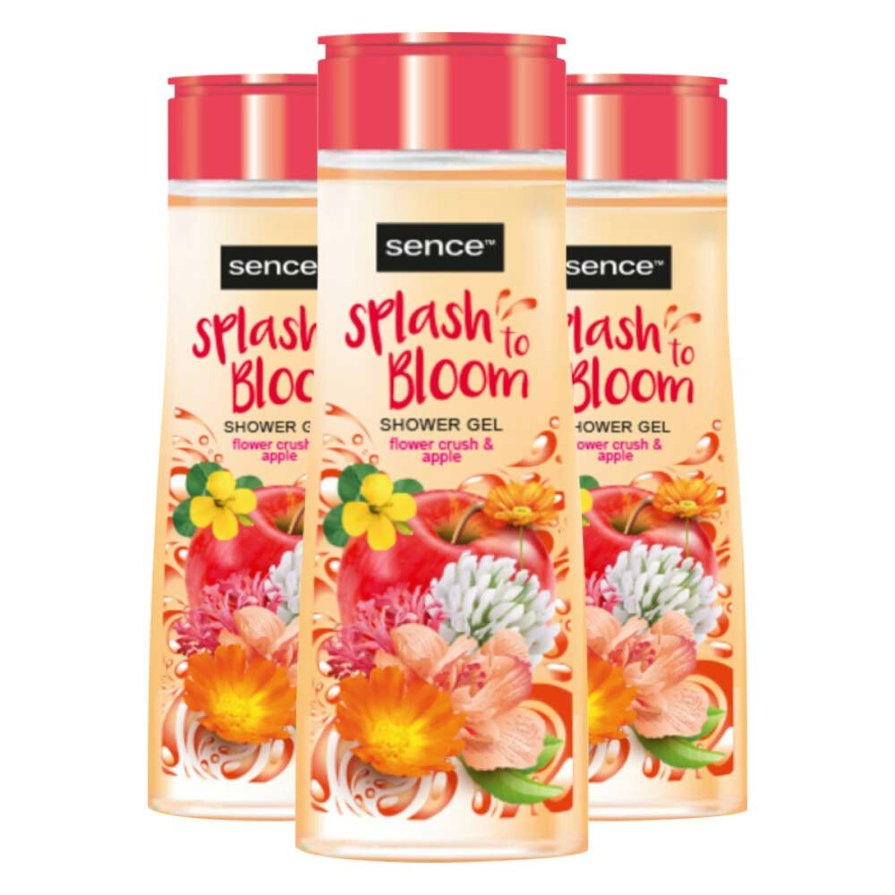 3x Sence Douchegel Flower Crush&Apple 300 ml