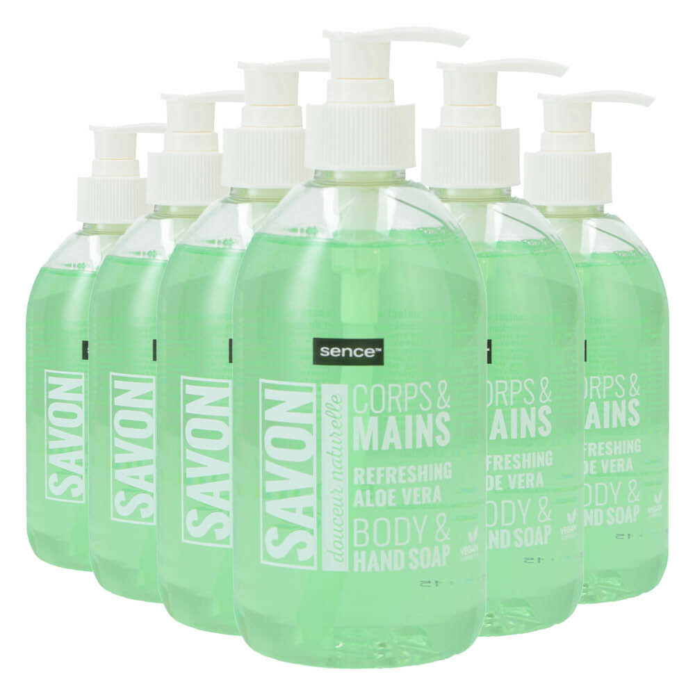 6x Sence Savon Handzeep Refreshing Aloë Vera 500 ml