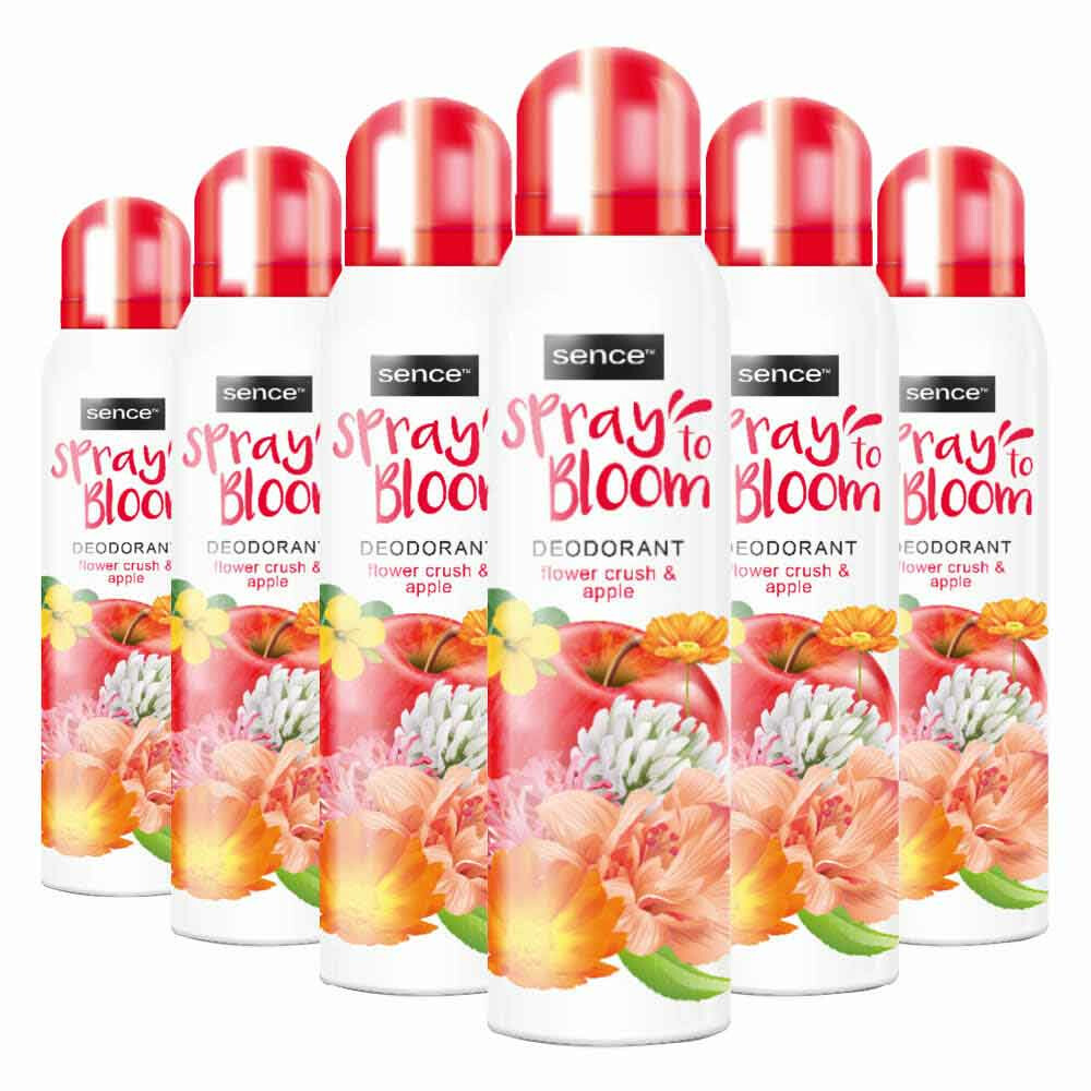 6x Sence Deodorant Flower Crush&Apple 150 ml