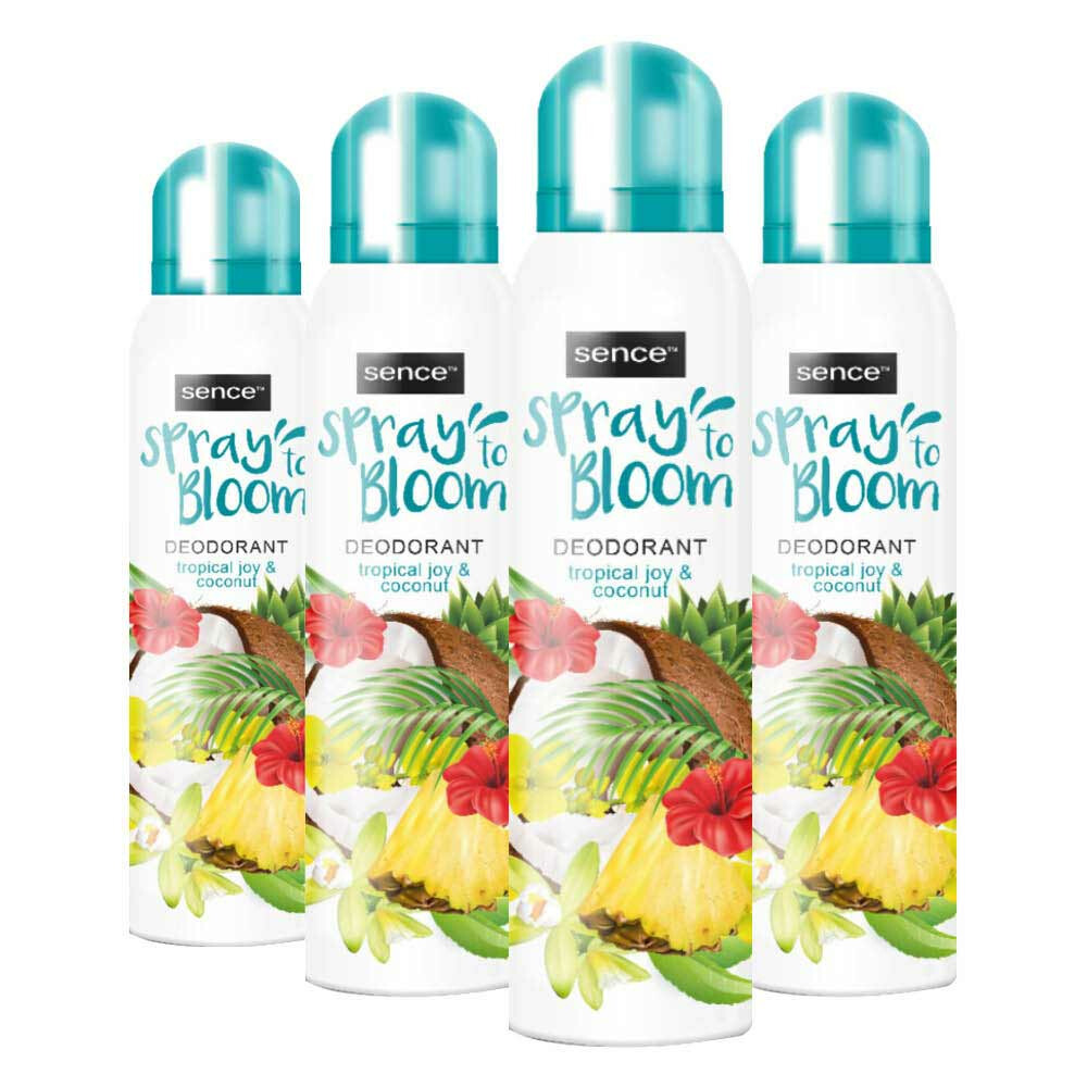 4x Sence Deodorant Tropical Joy&Coconut 150 ml