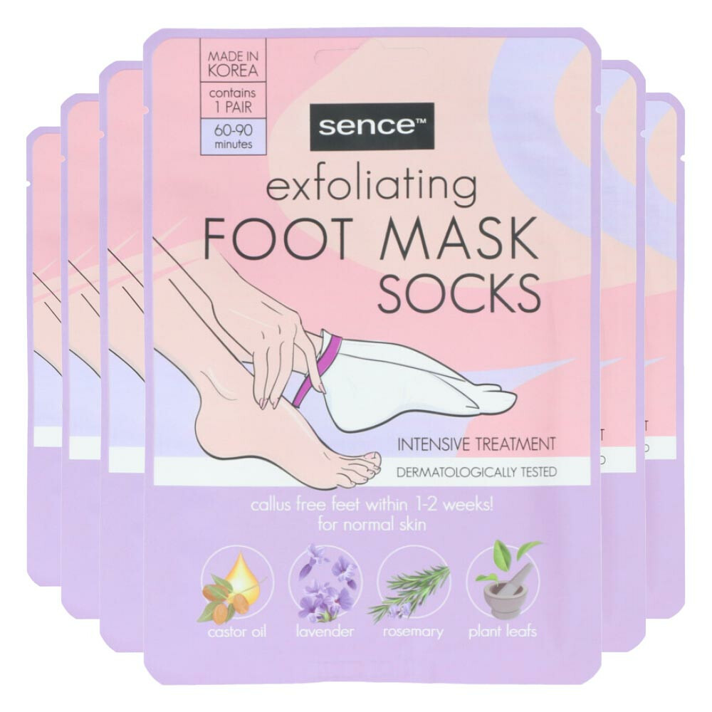 6x Sence Voetmasker Exfoliërend 1 paar