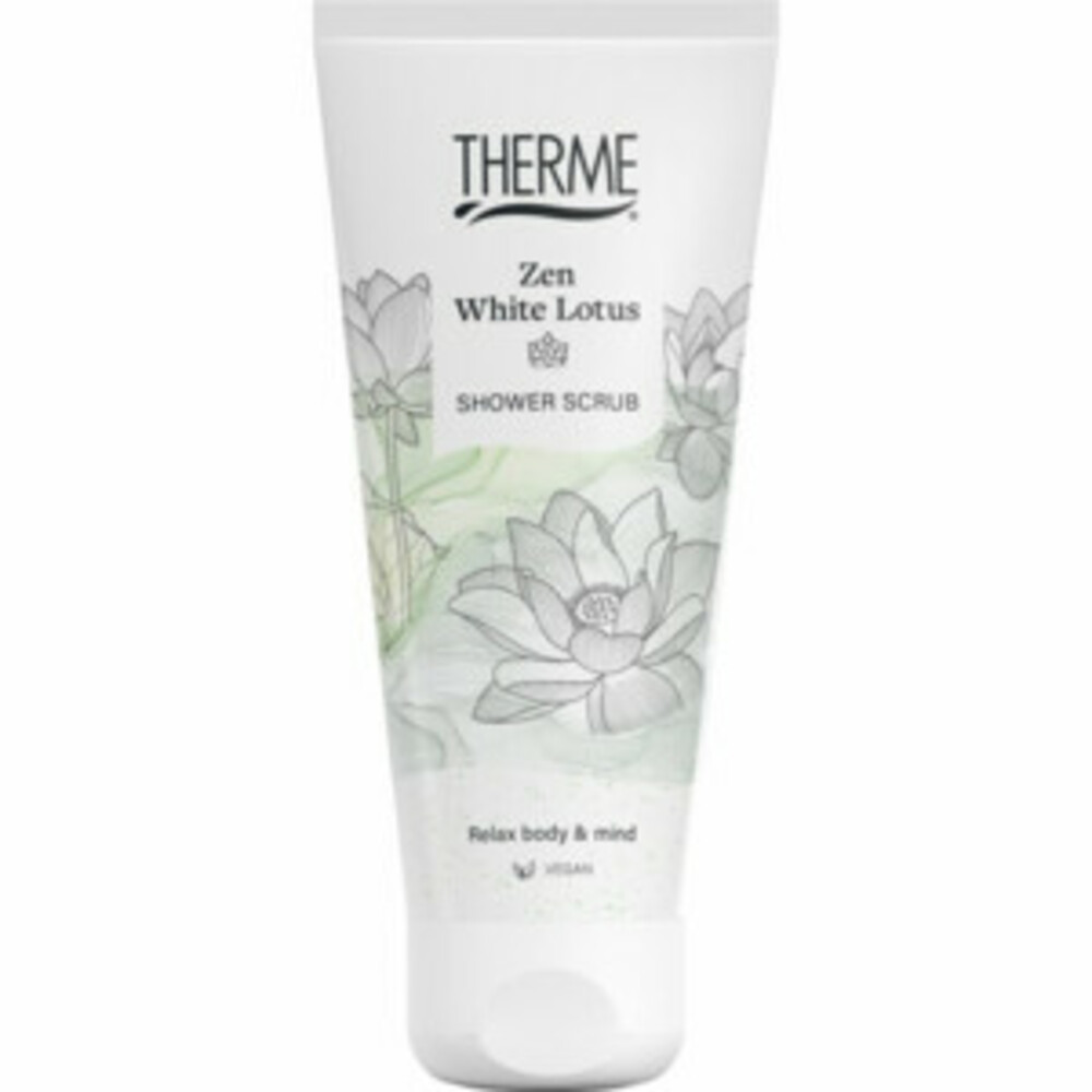 6x Therme Rice Shower Scrub Zen White Lotus 200 ml