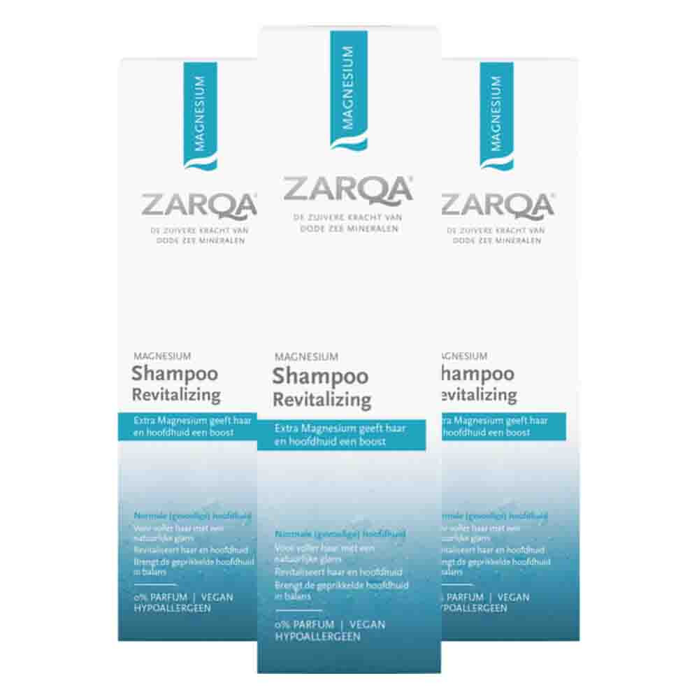 3x Zarqa Magnesium Revitalizing Shampoo 200 ml